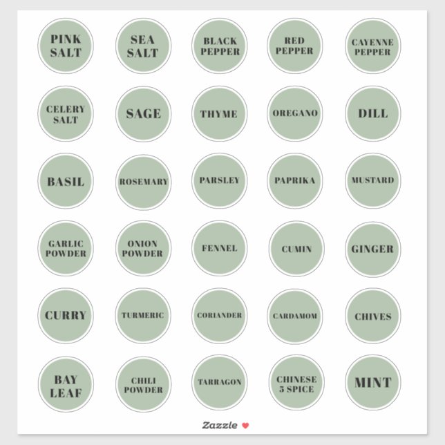 Adesivo Sage Green e Black Herb e Spice Labs (Folha)