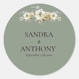 Adesivo Sage Green Floral Wedding 
