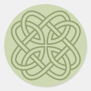 Adesivo Sage Green Irish Celtic Love Knot Envelope Seals