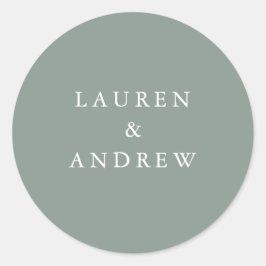 Adesivo Sage Green Modern Wedding Envelope Seals
