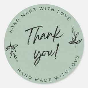 Adesivo Sage Green, Obrigado Stickers