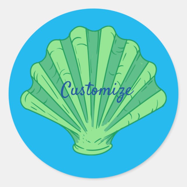 Adesivo Sage Green Scallop Shell Thunder_Cove (Frente)