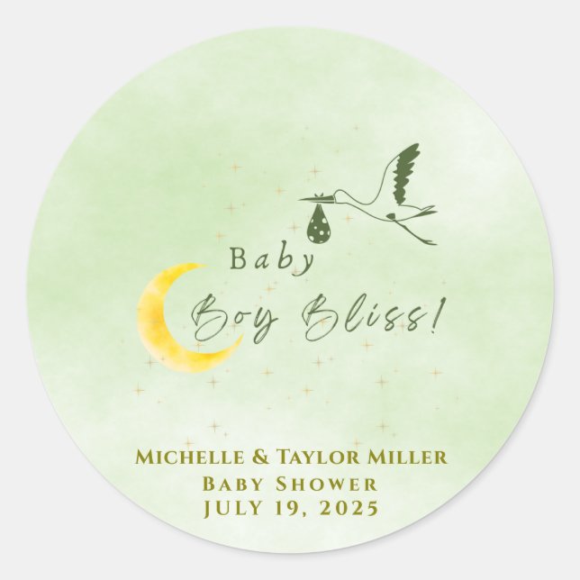 Adesivo Sage Green Starlit Baby Boy Bliss Special Delivery (Frente)