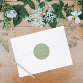 Adesivo Sage Green Stylized Wedding Salvar a Data