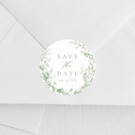 Adesivo Sage Green Toile Casamento Vitoriano Salve A Data