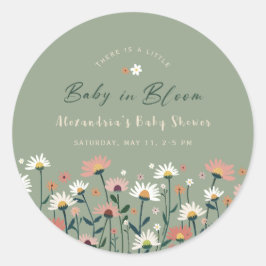 Adesivo Sage Modern Boho Wildflower Baby in Bloom