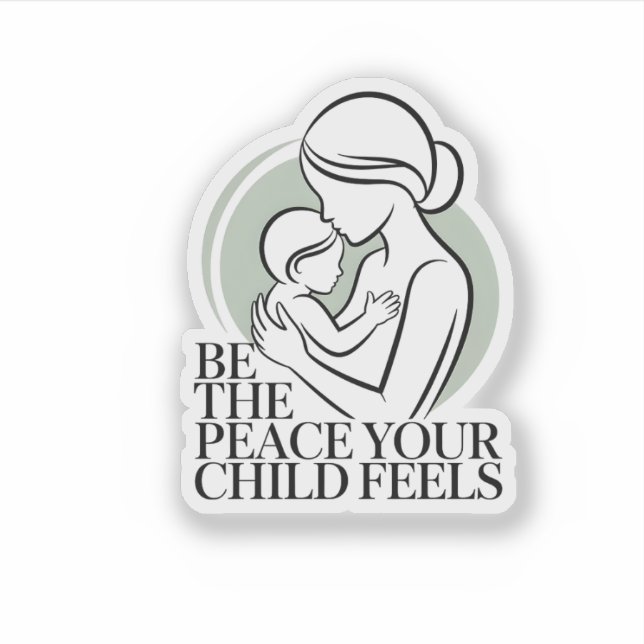 Adesivo Sage Mother Baby Silhouette Mantra (Frente)