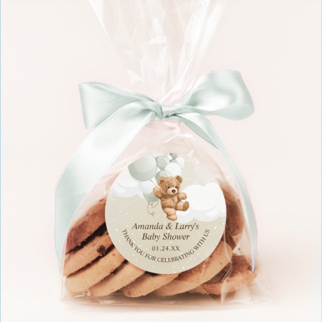 Adesivo Sage Teddy Bear com Balões (Criador carregado)