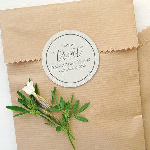 Adesivo Sage Verde Casamento Rótulo Simples Caligrafia Tra