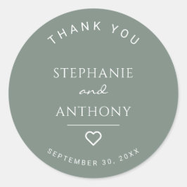 Adesivo Sage Verde Minimalista com Casamento Moderno do Co