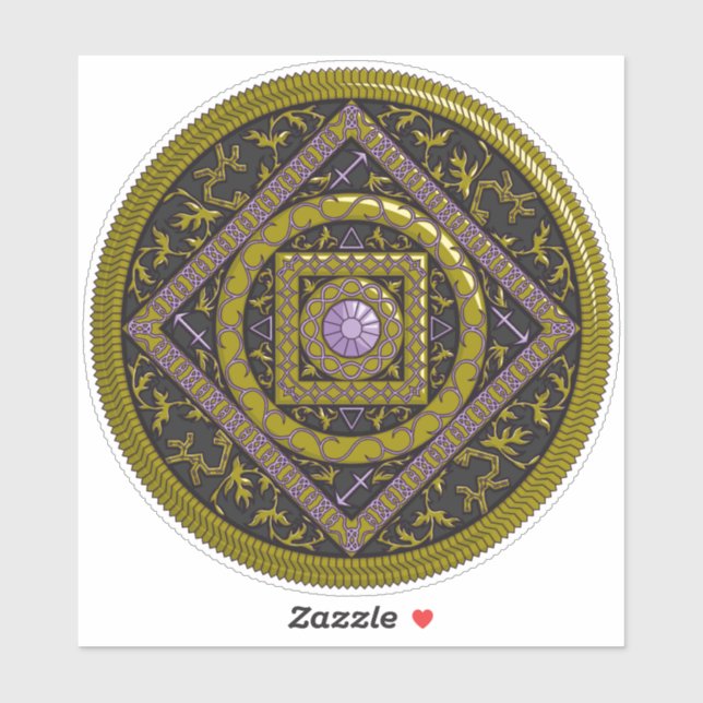 Adesivo Sagittarius Mandala (Folha)