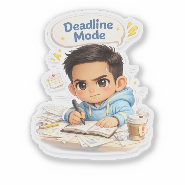 Adesivo Sago - Cute Deadline Mode Sticker (Frente)