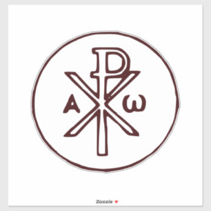 Adesivo Sagrado Cristograma Chi-Rho Arte Refinado
