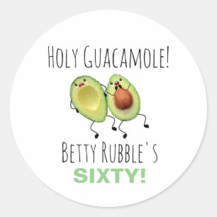 Adesivo Sagrado Guacamole 60º Aniversário Personalizado