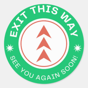 Adesivo SAIA POR AQUI. Até logo. Verde