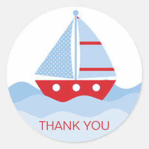 Adesivo Sail Boat Obrigado