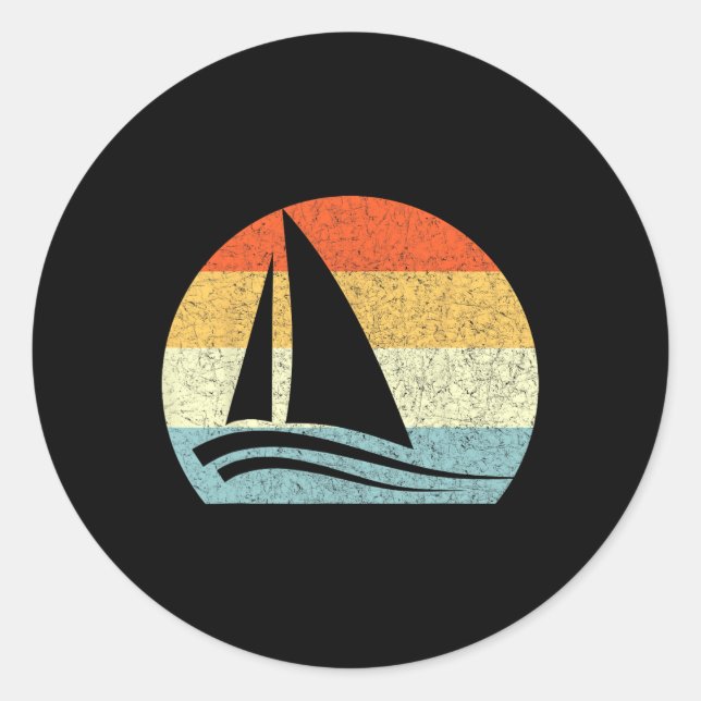 Adesivo Sailboat Vintage Retro Throwck Vacation  (Frente)