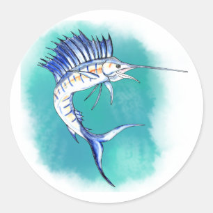 Adesivo Sailfish na aguarela