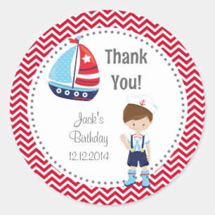 Adesivo Sailor Boy Birthday Stickers