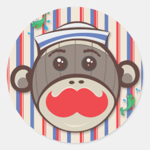 Adesivo Sailor Sock Monkey Stickers