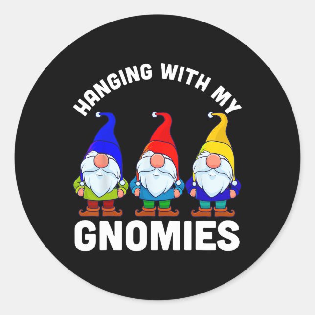 Adesivo Saindo Com Meus Gnomos (Frente)