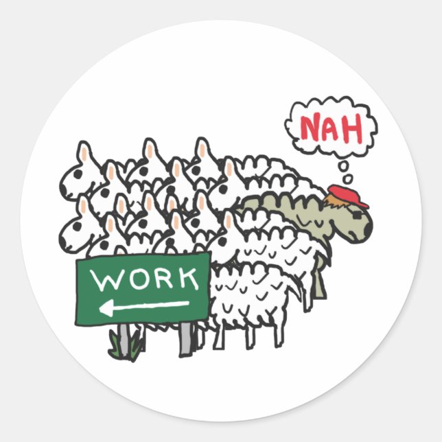 Adesivo Saindo do Trabalho (Frente)