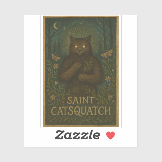 Adesivo Saint Catsquatch Sticker WV Cryptid Sasquatch (Folha)