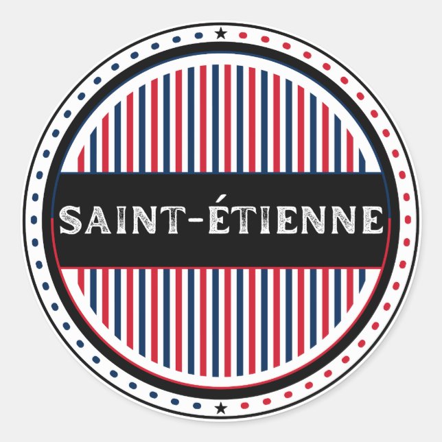 Adesivo Saint-Étienne City Pride Emblem – French Identity (Frente)