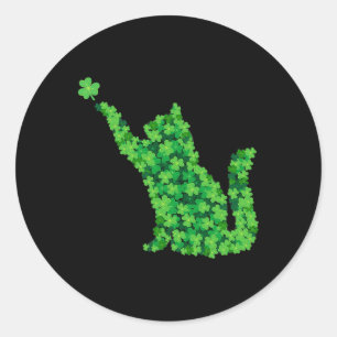 Adesivo Saint Patrick Day Shamrock Cat Lucky St Patricicks