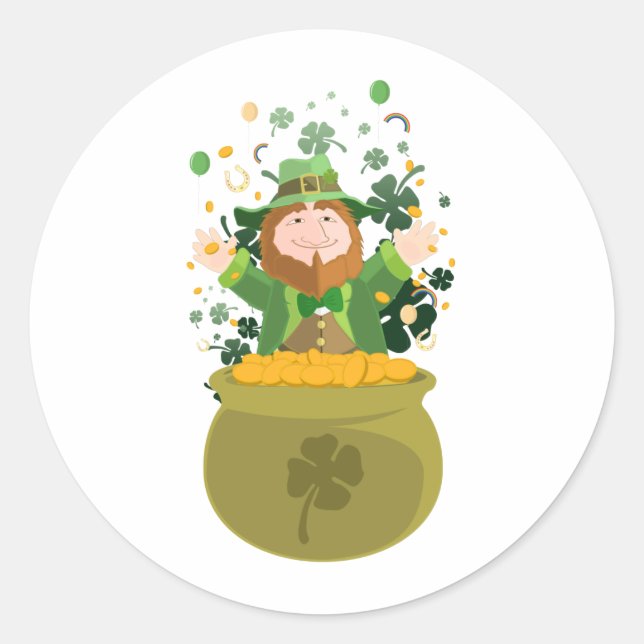 Adesivo Saint Patrick's Leprechaun  (Frente)