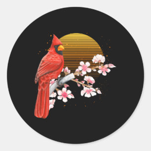Adesivo Sakura Red Cardinho Birdwatch Cherry Blossom Bi