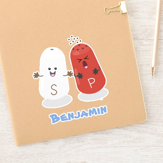 Adesivo Sal kawaii e cartografia dos pimentões (Notebook)