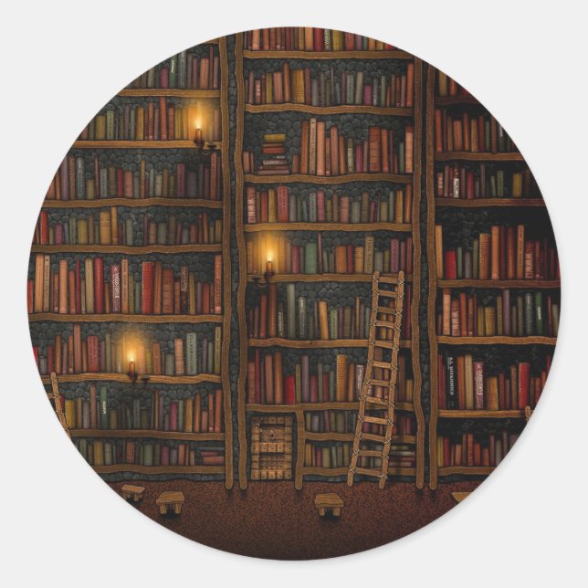 Adesivo Sala de Leitura da Biblioteca Antiga (Frente)