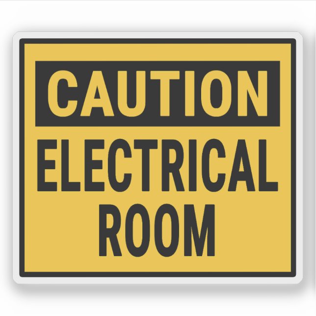 Adesivo Sala elétrica de precaução (Frente)