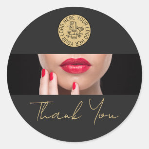 Adesivo Salão de Artista de Unhas Logotipo Preto Dourado O