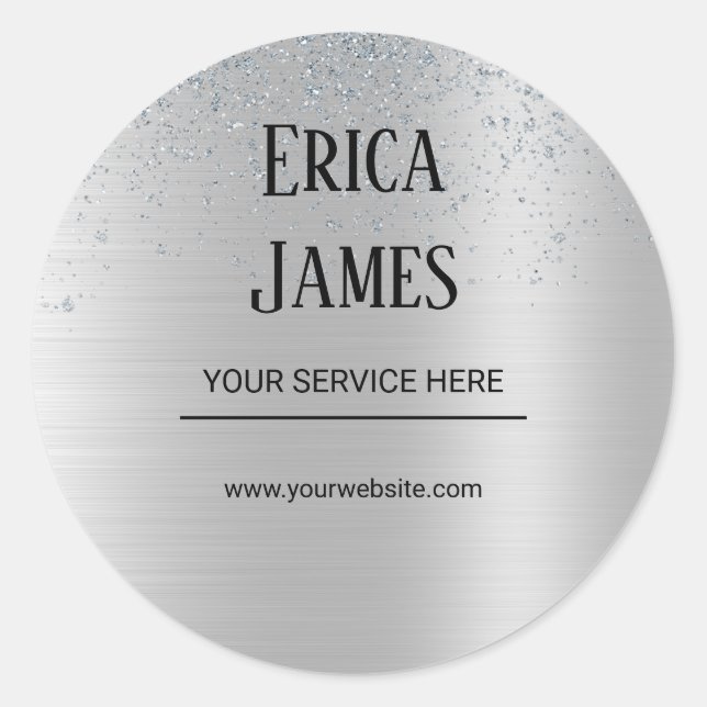 Adesivo Salão de Beleza do Silver Glitter (Frente)