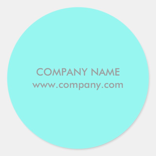 Adesivo salão de beleza simples moderno Aqua blue Turquois (Frente)
