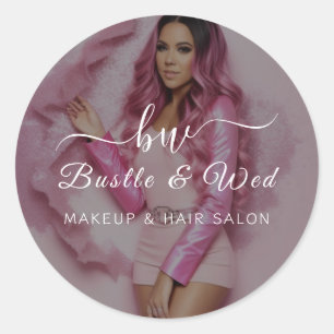 Adesivo Salão de Cabelo Rosa Makeup