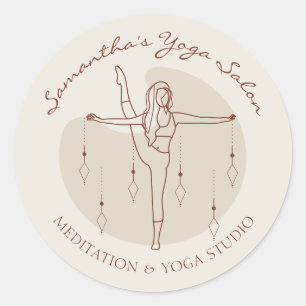 Adesivo Salão de Treinamento Espiritual de Ioga Pilates Iv