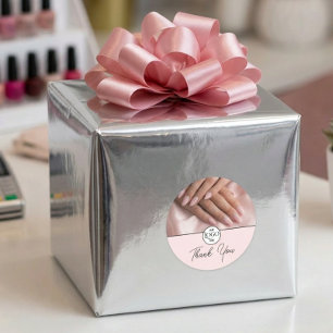 Adesivo Salão de Unhas Rosa Bege Apreciação de Letra Moder