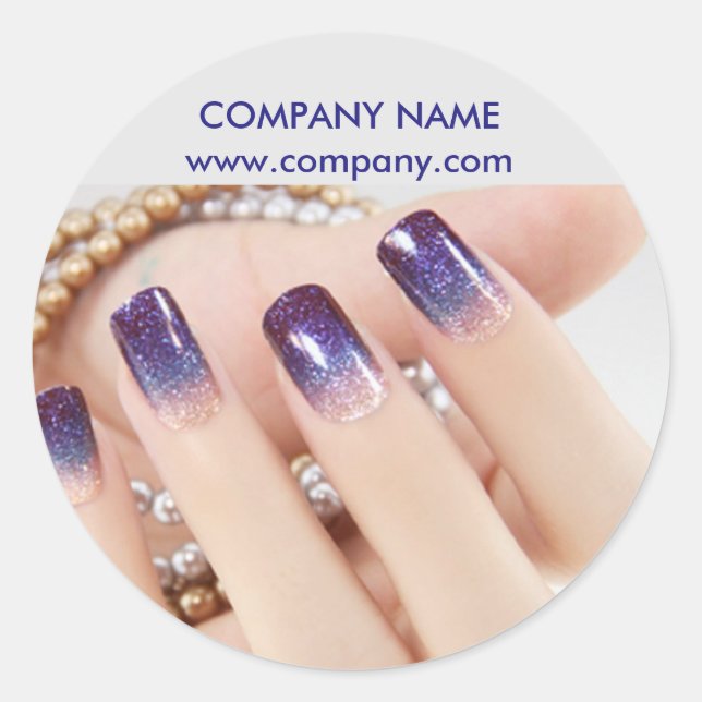 Adesivo salão de unhas unhas elegante e cãozinho (Frente)