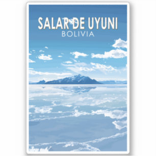 Adesivo Salar de Uyuni Bolivia Viagem Art Vintage