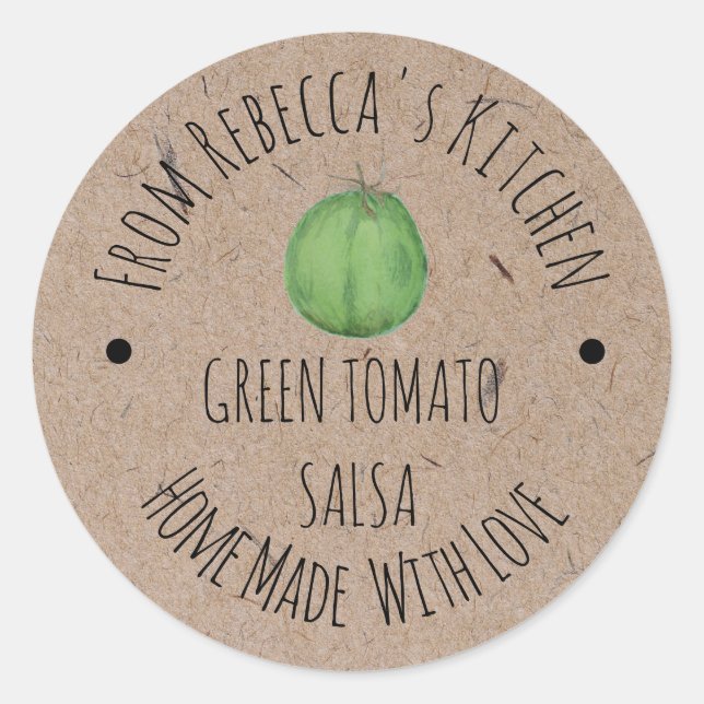 Adesivo Salas de Tomate Verde Personalizado (Frente)