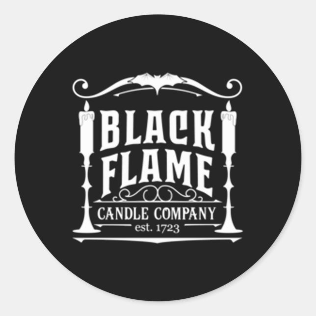 Adesivo Salem Black Flame Candle Company Est 1723 Hallowee (Frente)