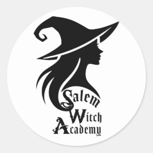 Adesivo Salem Witch Academy Wiccan Bruxaria Festa de Hallo