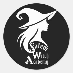 Adesivo Salem Witch Academy Wiccan Bruxaria Festa de Hallo