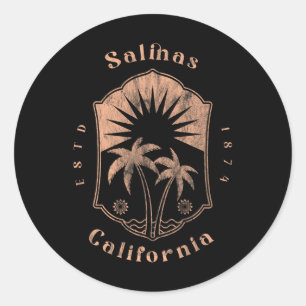 Adesivo Salinas Califórnia Retro Surfista Praia Vintage