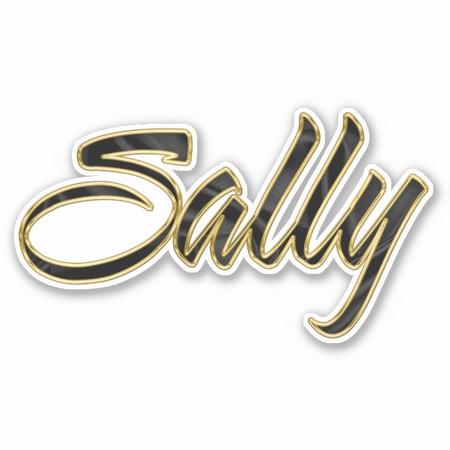 Adesivo Sally black gold Lettering Aufkleber Sticker (Frente)