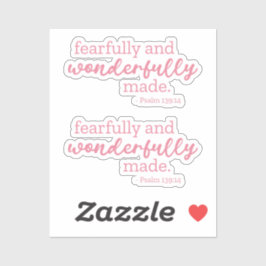 Adesivo Salm 139:14 - Feliz e Maravilhosamente Feito