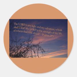 Adesivo Salmo 27:1 no amanhecer